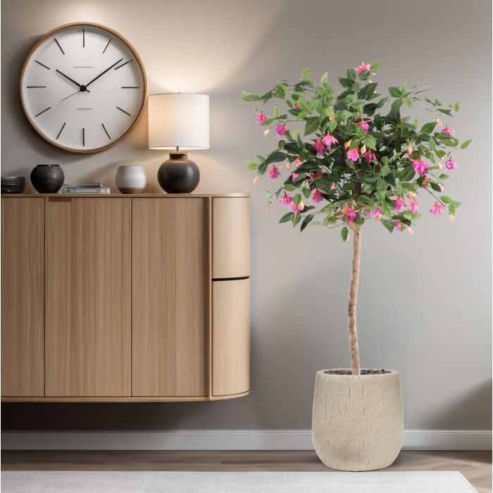 Kunstboom met Roze-Paarse Bloemen - Luxe Binnendecoratie