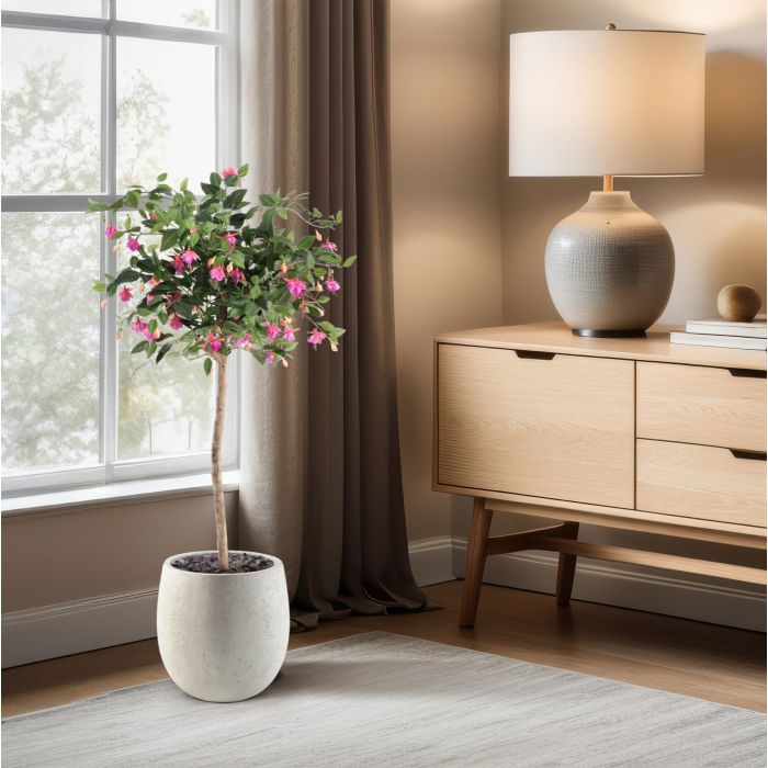 Kunstboom met Roze-Paarse Bloemen - Luxe Binnendecoratie