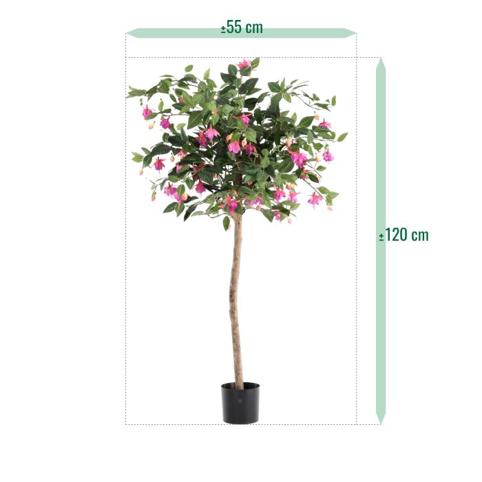 Kunstboom met Roze-Paarse Bloemen - Luxe Binnendecoratie