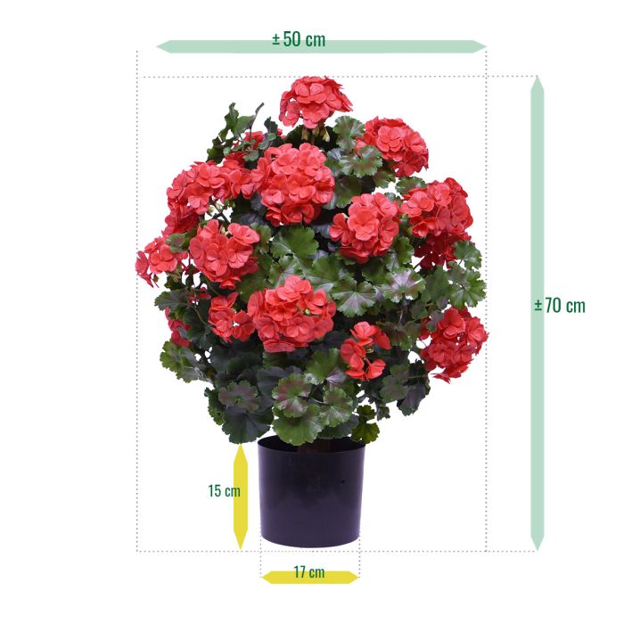 Rode Kunstplant in Pot - Sfeervolle Buitendecoratie