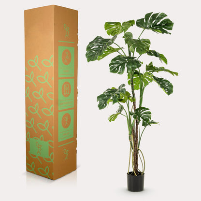 Kunstplant Monstera | 180 cm | Grote Gatenplant | Realistisch & Modern voor Binnen & Buiten