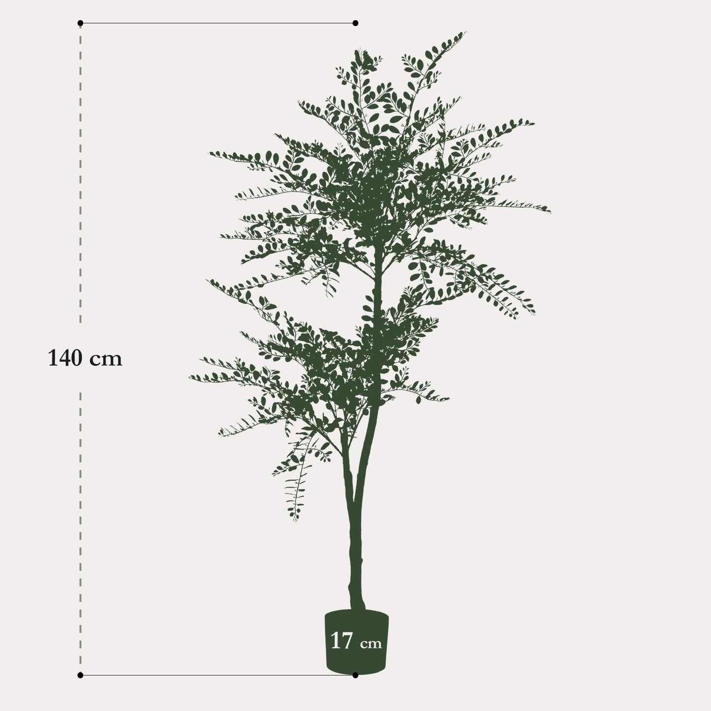 Kunstplant Sophora Tree | 140 cm | Realistische Honingboom | Sfeervolle Decoratie voor Binnen
