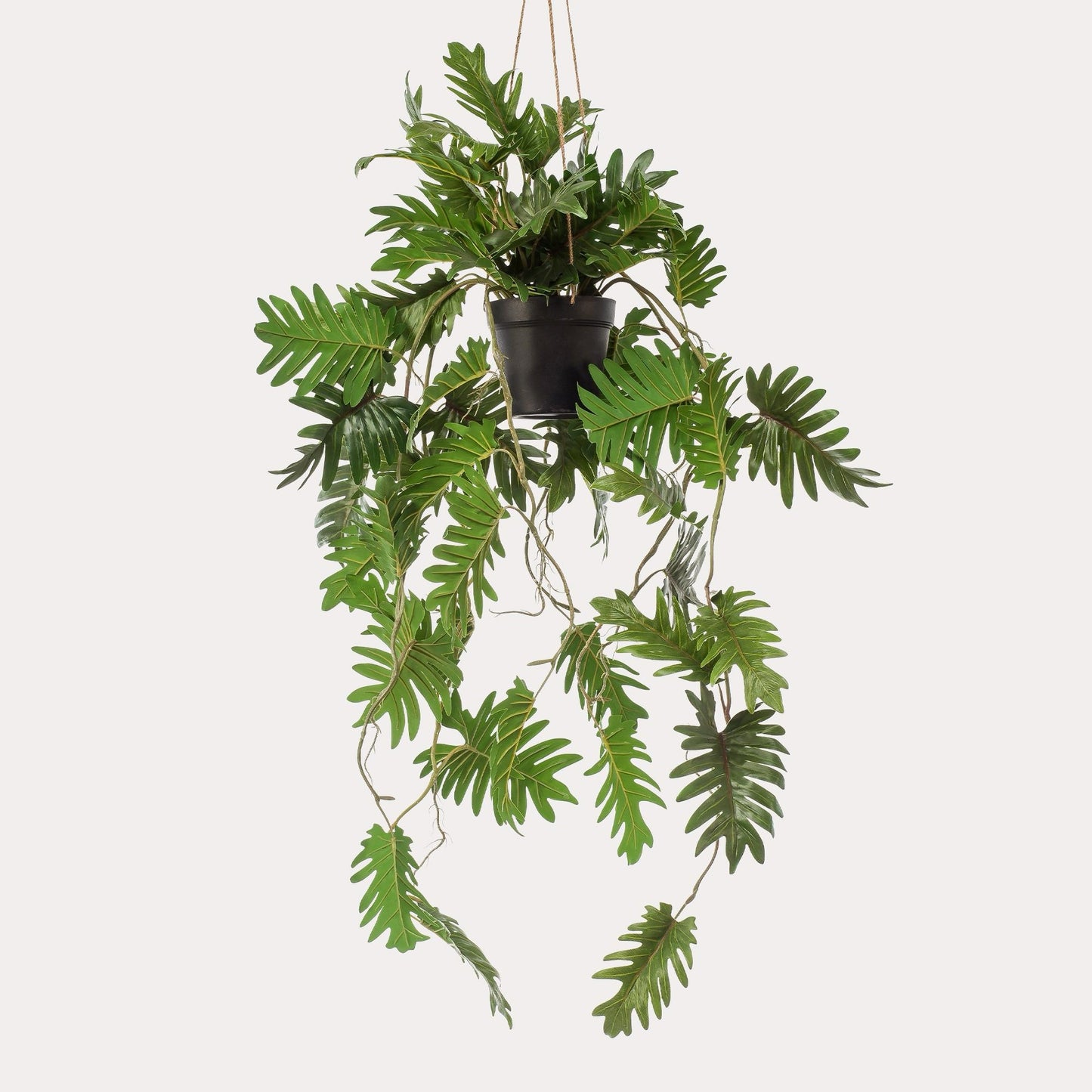 Kunst Hangplant Philodendron Scandens | 80 cm | Realistische Groene Hangplant | Modern Interieur