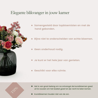 Kunst Kleurrijk boeket | 67 cm | Binnenplant | Pretty Powerful