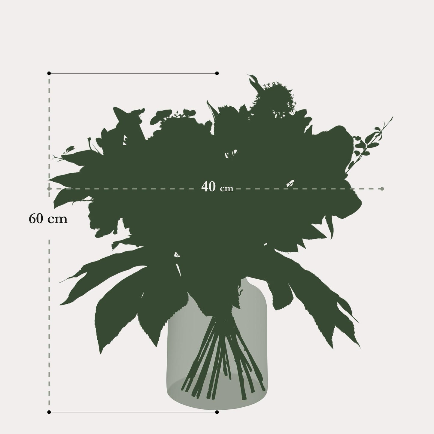 Kunstboeket | 60 cm | Kunstbloemen | White Dream