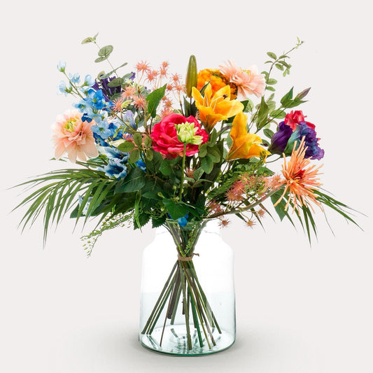 Kunst Kleurrijk boeket | 67 cm | Binnenplant | Pretty Powerful