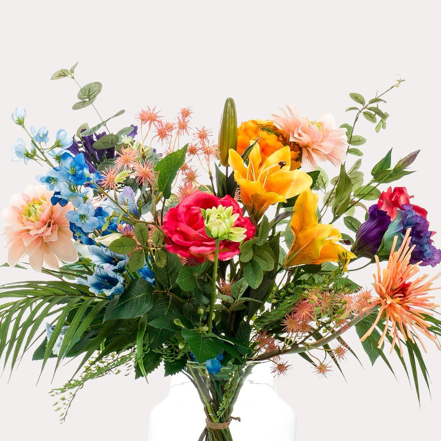 Kunst Kleurrijk boeket | 67 cm | Binnenplant | Pretty Powerful