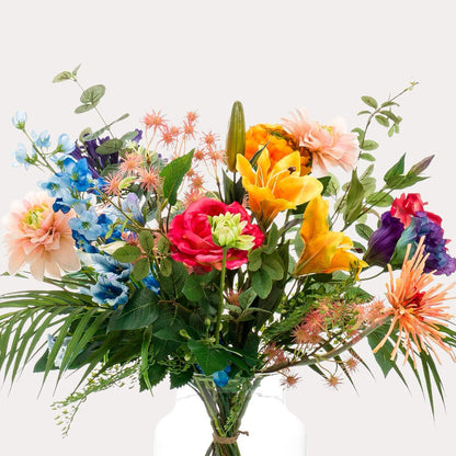 Kunst Kleurrijk boeket | 67 cm | Binnenplant | Pretty Powerful