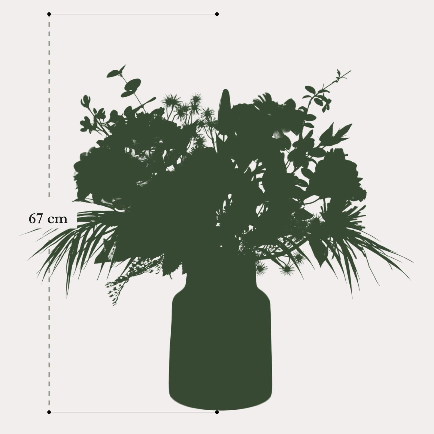 Kunst Kleurrijk boeket | 67 cm | Binnenplant | Pretty Powerful