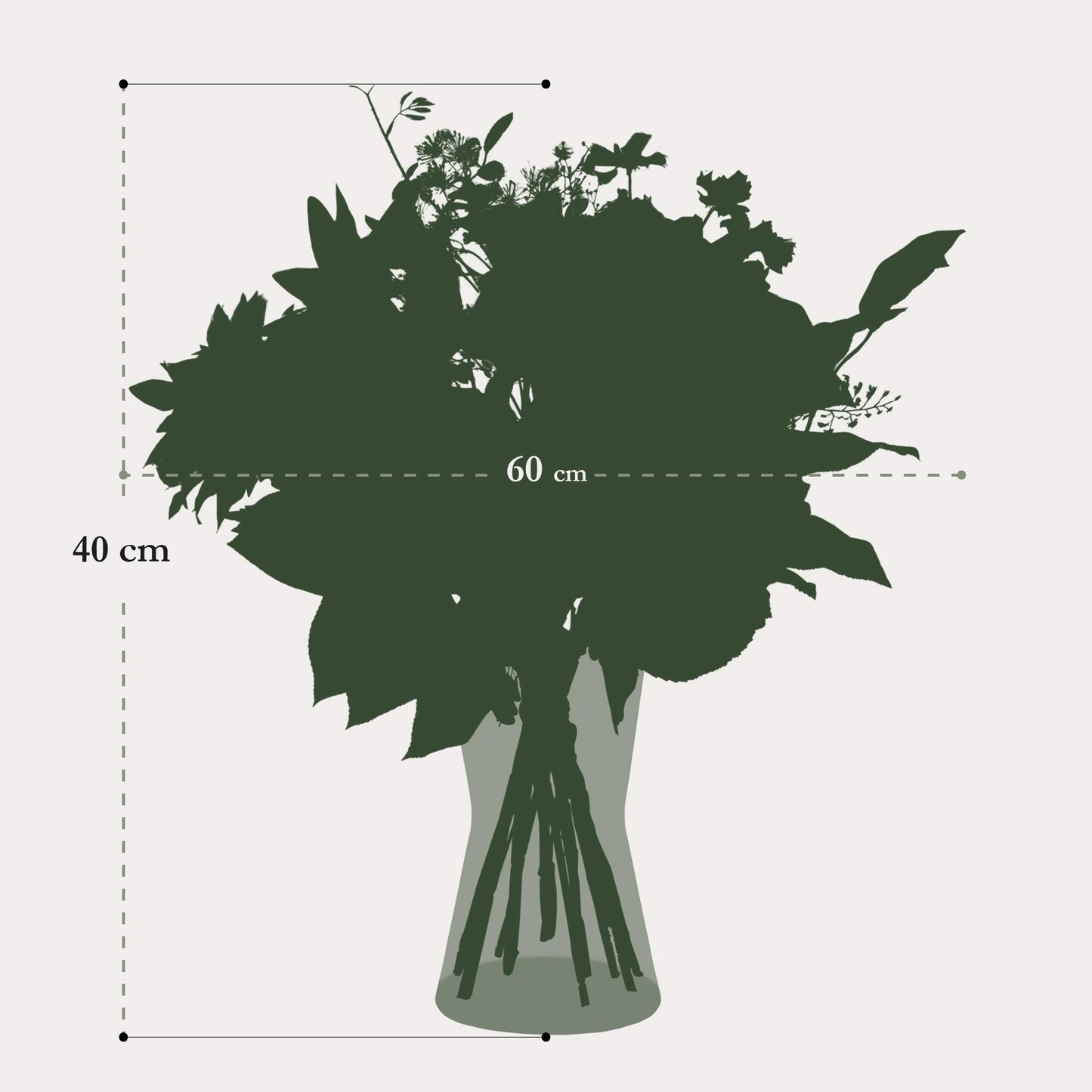 Kunst Pastelboeket | 40 cm | Binnenplant | Pastel Lover