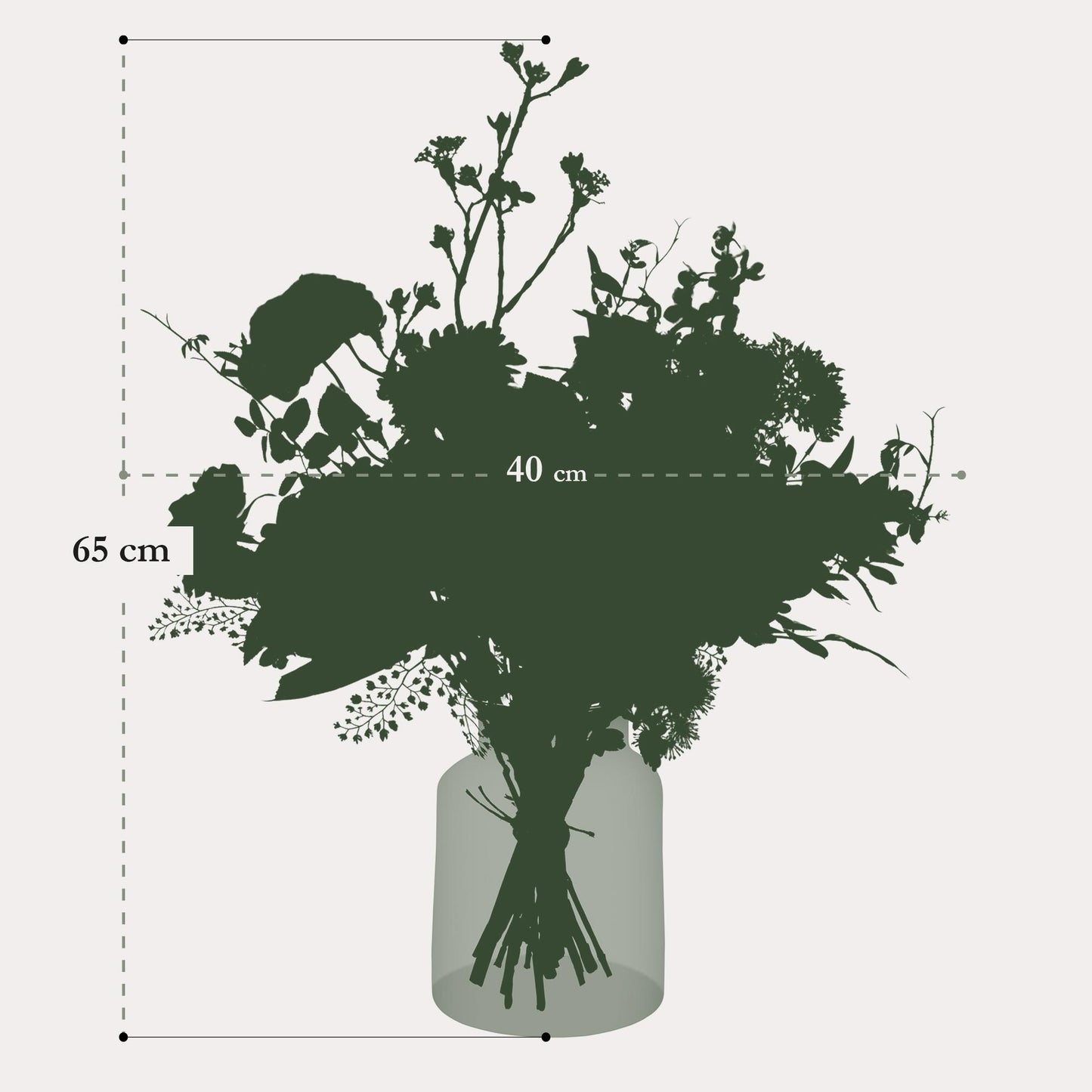 Kunstboeket | 65 cm | Zomerbloemen | Mystic Summer