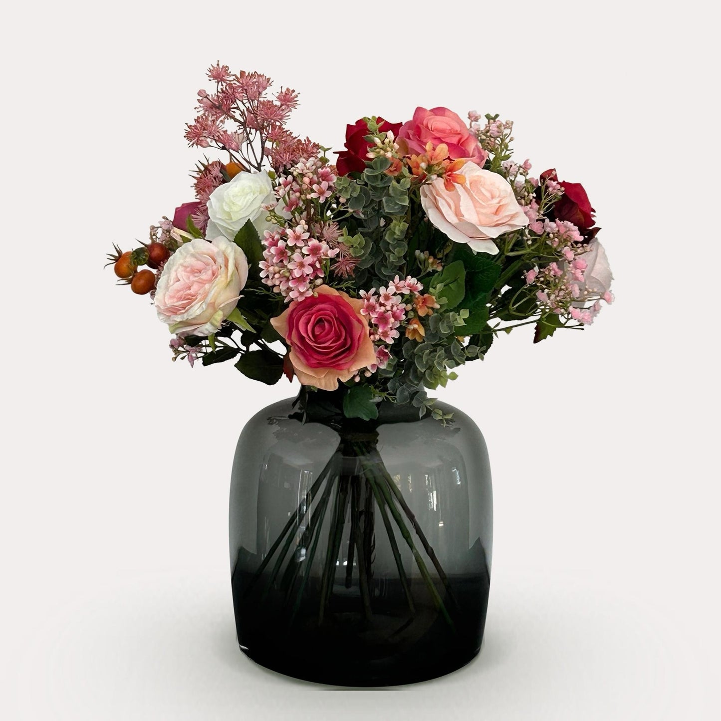 Kunstboeket | 45 cm | Luxe bloemen | Flame Roses