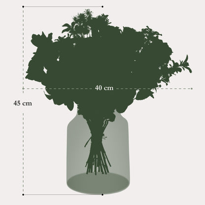 Kunstboeket | 45 cm | Luxe bloemen | Flame Roses