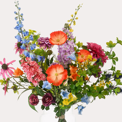 Kunstboeket | 90 cm | Electric Love | Luxe kunstbloemen in levendige kleuren