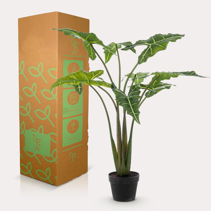 Kunstplant realistisch | 120 cm | Binnenplant | Alocasia Frydek