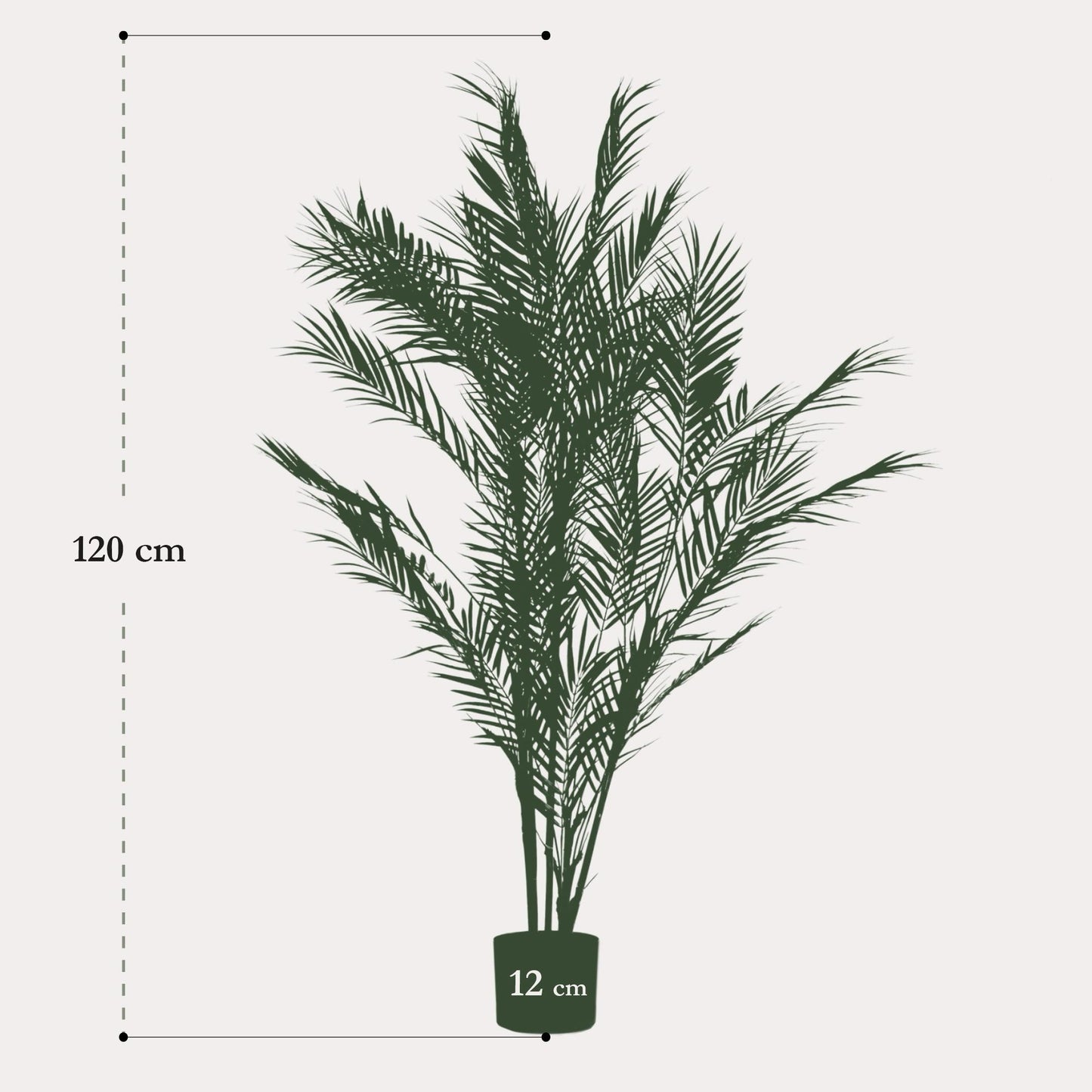 Kunstplant realistisch | 120 cm | Binnenplant | Chamaedorea Elegans Bergpalm