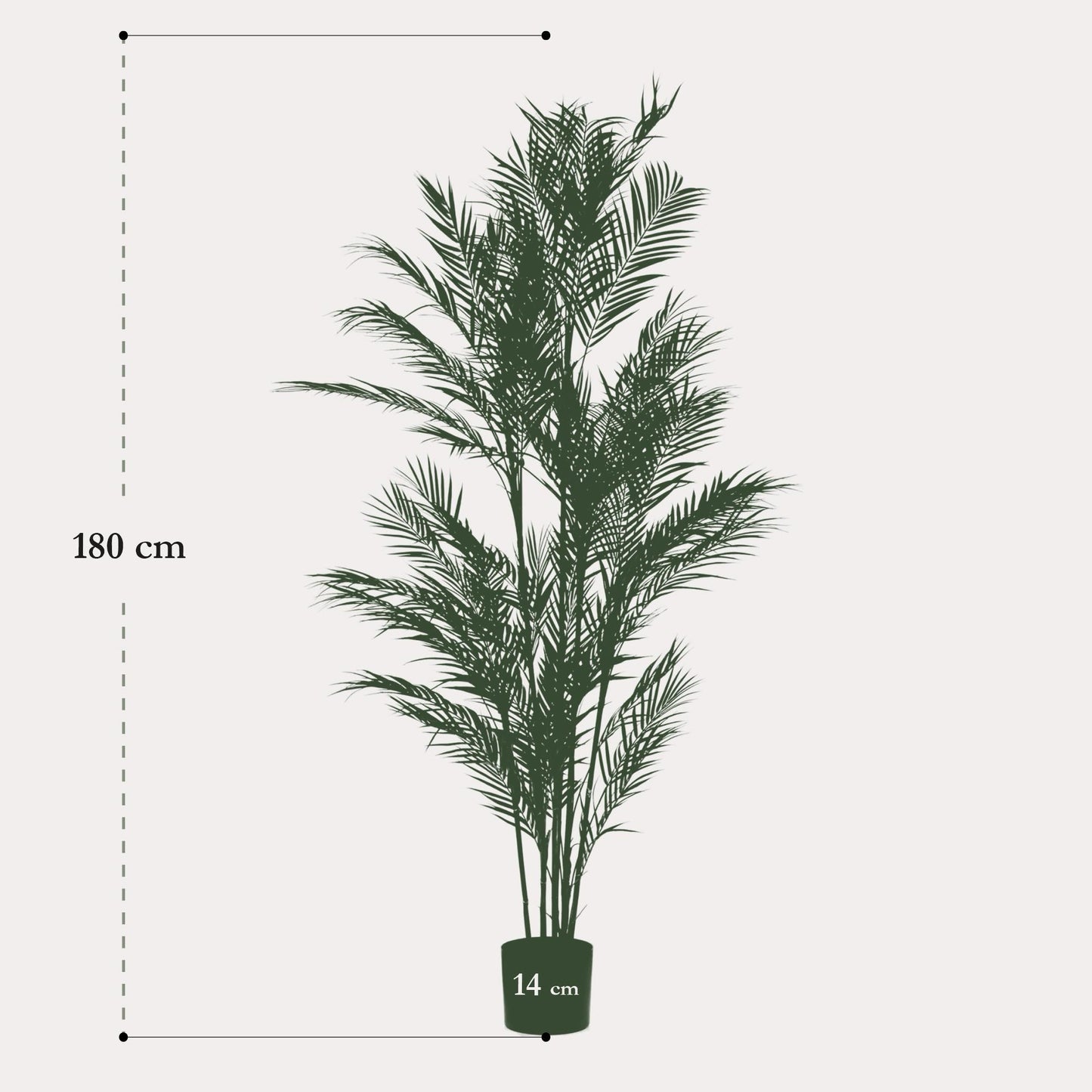 Kunstplant realistisch | 180 cm | Binnenplant | Chamaedorea Elegans Bergpalm
