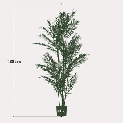 Kunstplant realistisch | 180 cm | Binnenplant | Chamaedorea Elegans Bergpalm