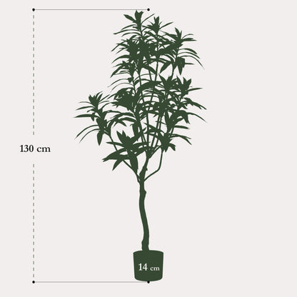 Kunstboom elegant | 130 cm | Binnenplant | Dracaena Drakenboom