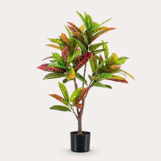 Kunststruik kleurrijk | 95 cm | Binnenplant | Croton Codiaeum Wonderstruik