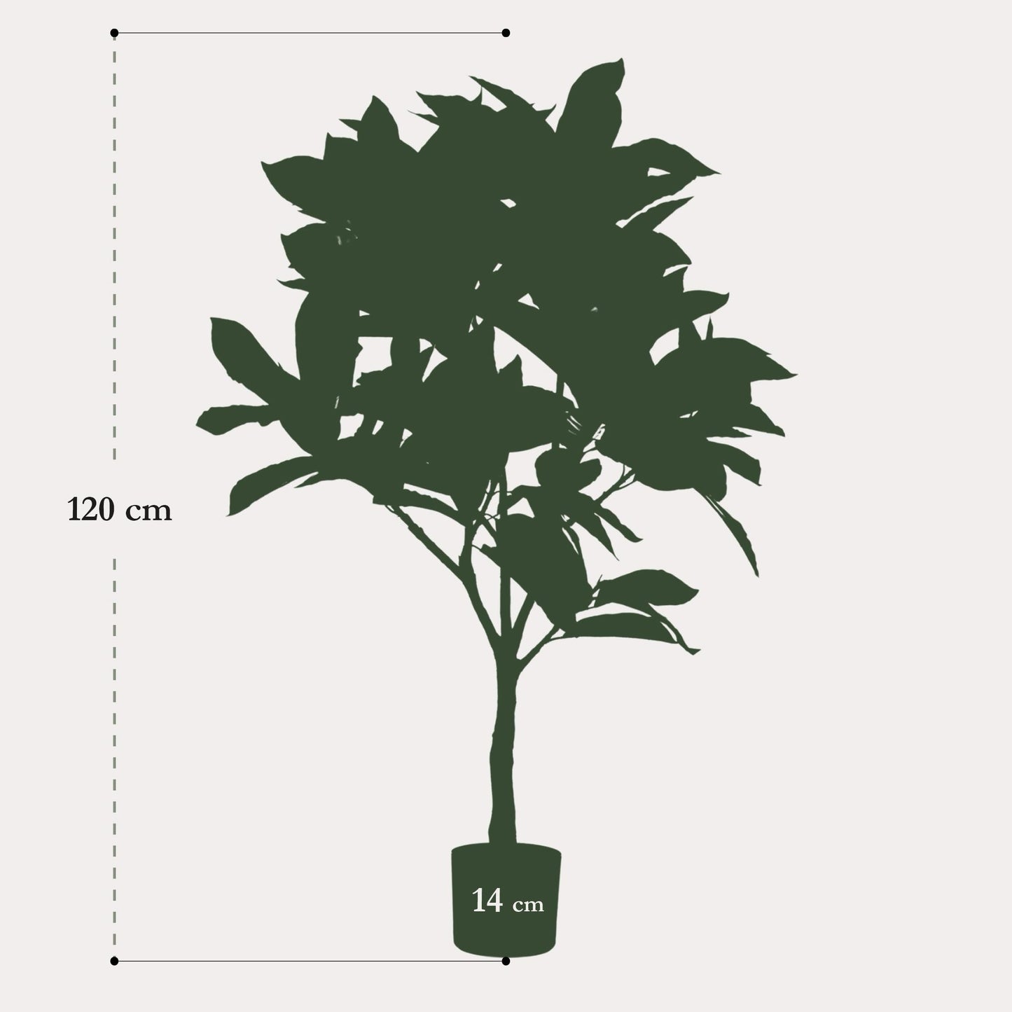 Kunststruik kleurrijk | 120 cm | Binnenplant | Croton Codiaeum Wonderstruik