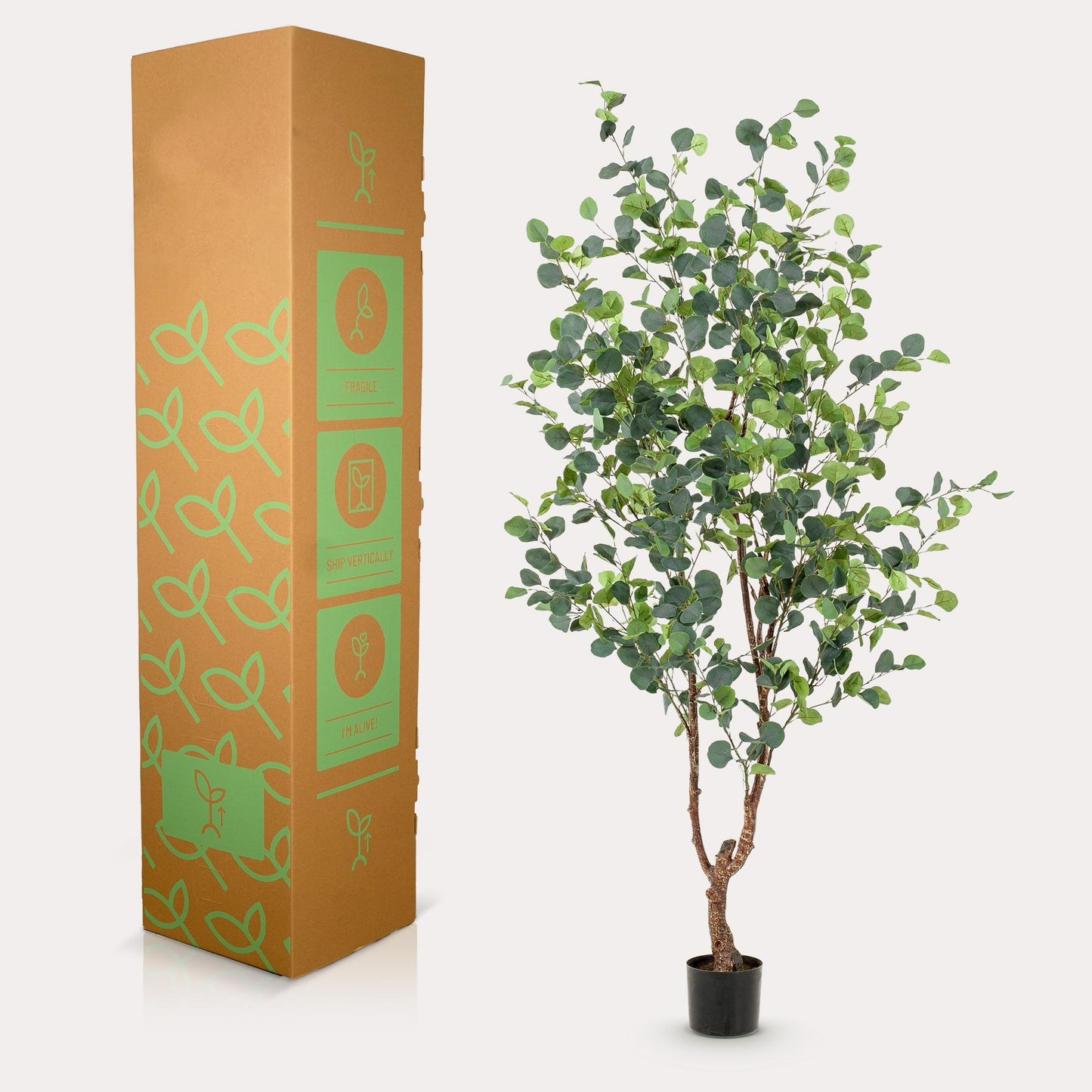 Kunstboom luxe zilvergroen | 180 cm | Binnenplant | Eucalyptus Blauwe Gomboom