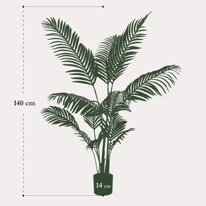 Kunstpalm tropisch groen | 140 cm | Binnenplant | Howea Forsteriana Paradijspalm