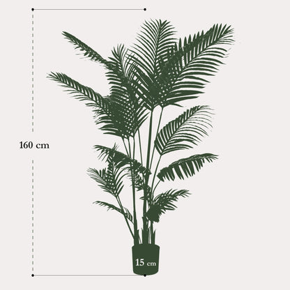 Kunstpalm tropisch groen | 160 cm | Binnenplant | Howea Forsteriana Paradijspalm