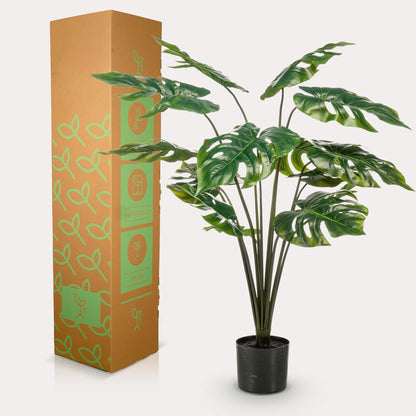 Kunstplant stijlvol | 95 cm | Binnenplant | Monstera Deliciosa Gatenplant