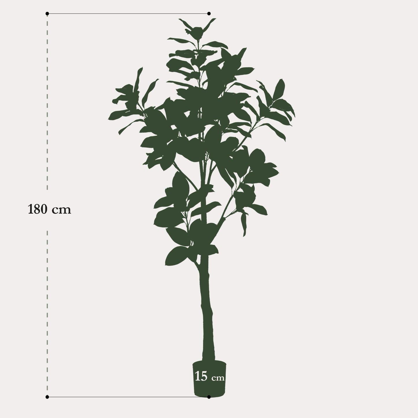 Kunstboom luxe | 180 cm | Binnenplant | Magnolia Grandiflora