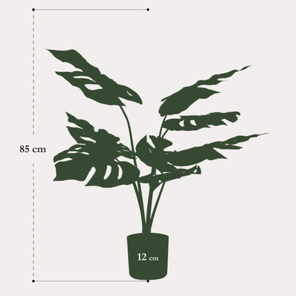 Monstera kunstplant 65 cm | Tropische gatenplant nepplant voor interieur