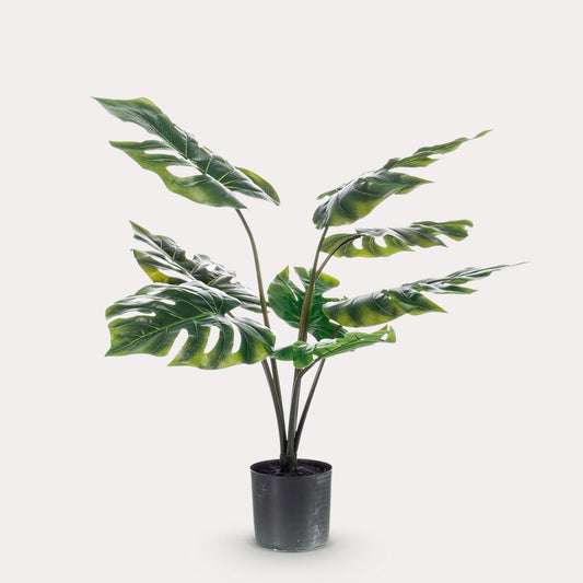 Monstera kunstplant 65 cm | Tropische gatenplant nepplant voor interieur