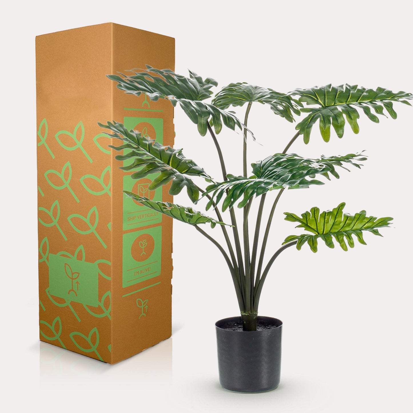 Philodendron kunstplant 60 cm | Compacte tropische nepplant voor binnen