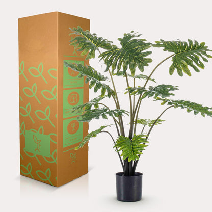Philodendron kunstplant 80 cm | Realistische tropische nepplant binnen