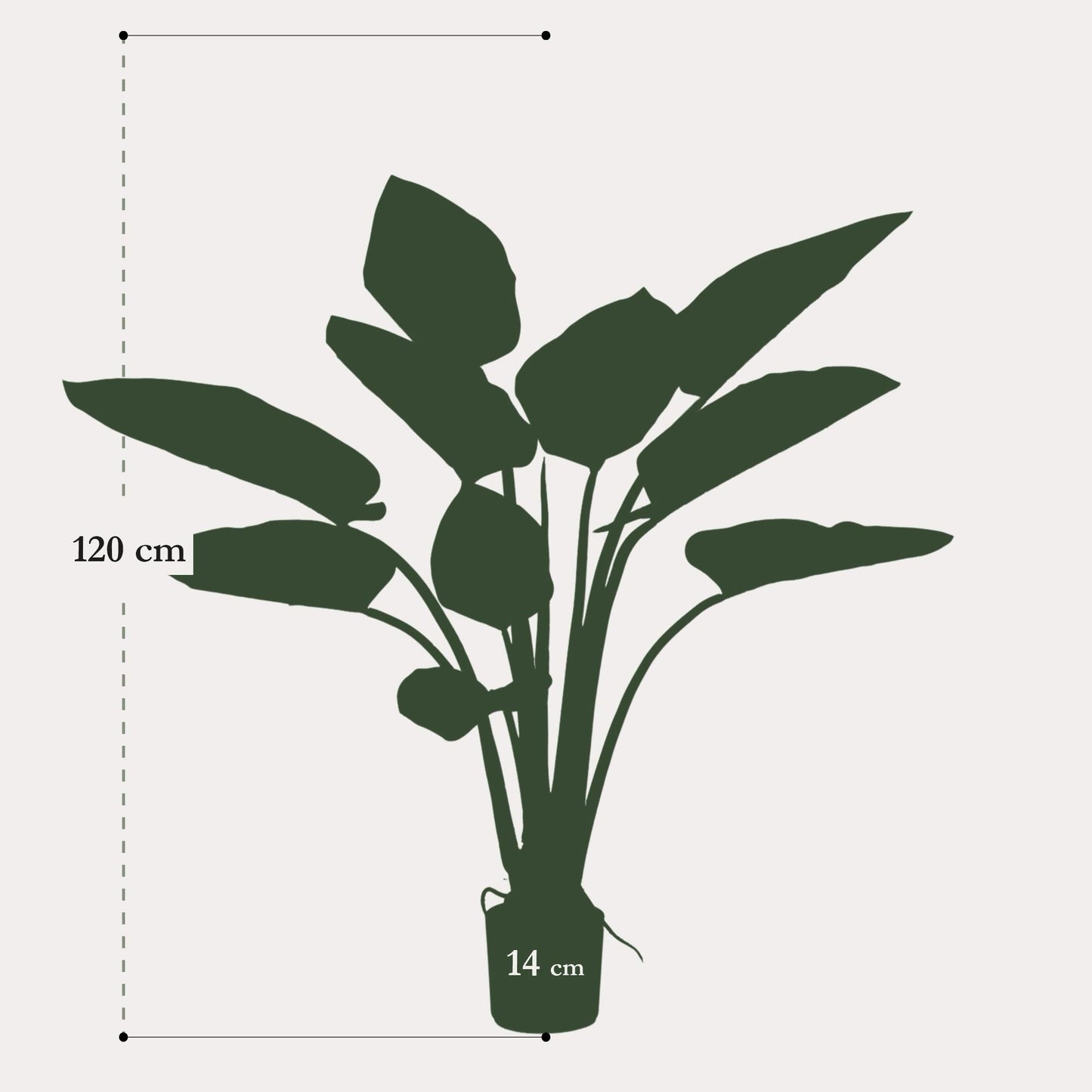 Philodendron kunstplant 120 cm | Grote groene nepplant binnen