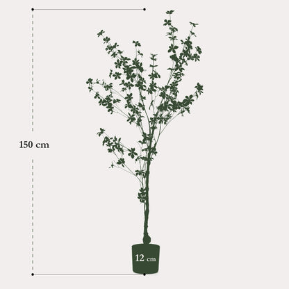 Oost-Indische kers kunstboom 150 cm | Tropische kunstboom voor binnen