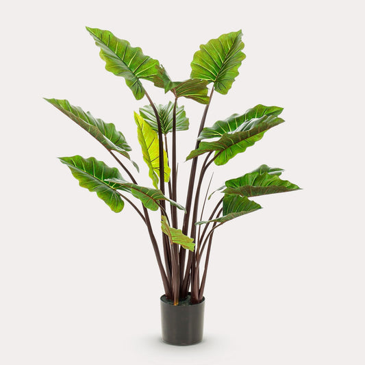 Colocasia Olifantsoor kunstplant 130 cm | Grote kunstplant met stelen
