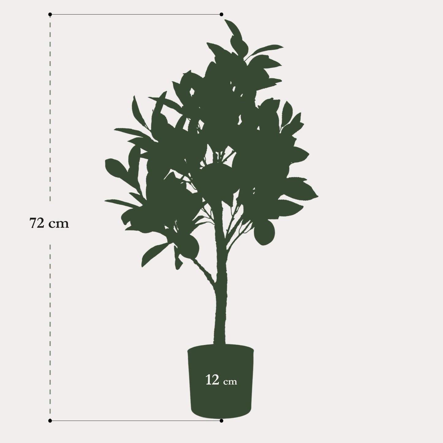Citroenboom kunstplant 75 cm | Citrus limon kunstboom met nep citroenen