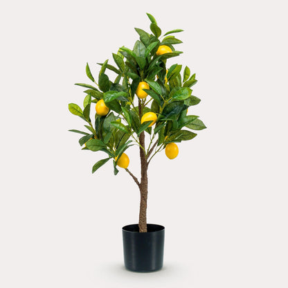Citroenboom kunstplant 75 cm | Citrus limon kunstboom met nep citroenen