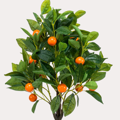 Kleine sinaasappelboom kunstplant 75 cm | Citrus kunstboom met oranje vruchten