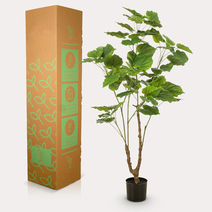 Ficus Umbellata kunstboom 125 cm | Grote kamerplant nep Ficus voor binnen