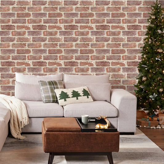 3D Baksteenlook Wandpanelen (Set van 10) | Zelfklevend Peel & Stick | Waterdicht & Warmtebestendig Muurdecor