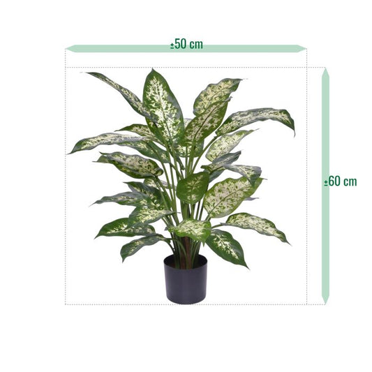 Kunstplant met Groene Bladeren in Pot - Realistisch & Onderhoudsvrij