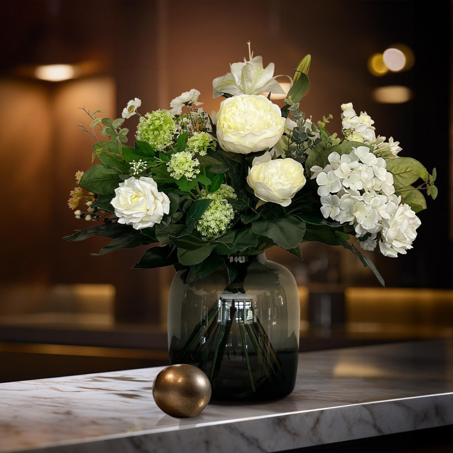 Kunstboeket | 60 cm | Kunstbloemen | White Dream