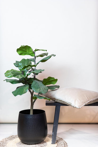 Kunstplant elegant groen | 90 cm | Binnenplant | Ficus Lyrata Tabaksplant