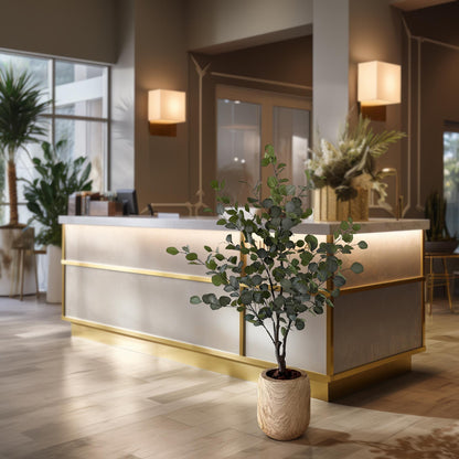 Eucalyptus kunstboom 140 cm | Blauwgroene nep eucalyptus binnen