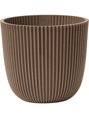 Capi Nature Groove Pot | Warm Taupe | Ø25 cm | Luxe Lichtgewicht Bloempot