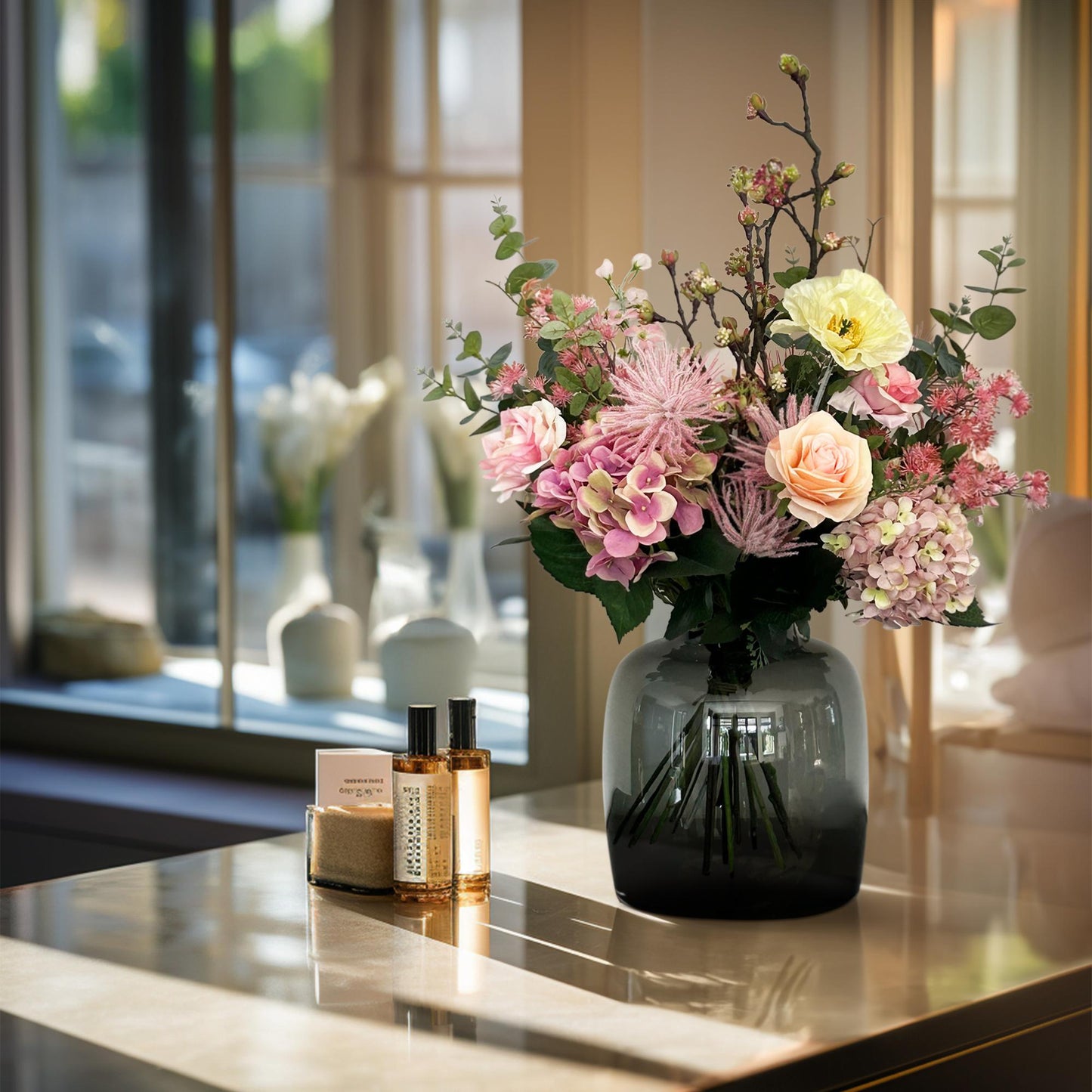 Kunstboeket | 65 cm | Zomerbloemen | Mystic Summer