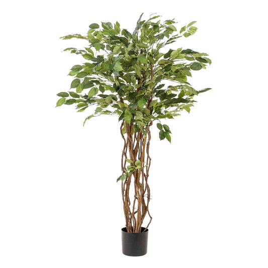 Ficus liana kunstplant 140 cm | Levensechte boom met kronkelstam voor luxe interieur
